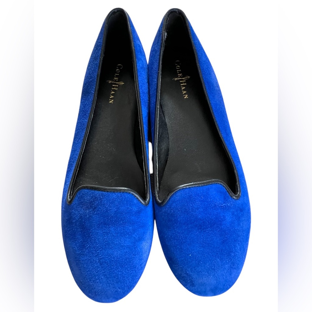 Cole Haan Blue Velvet Slip On Loafer Flats Size 5
